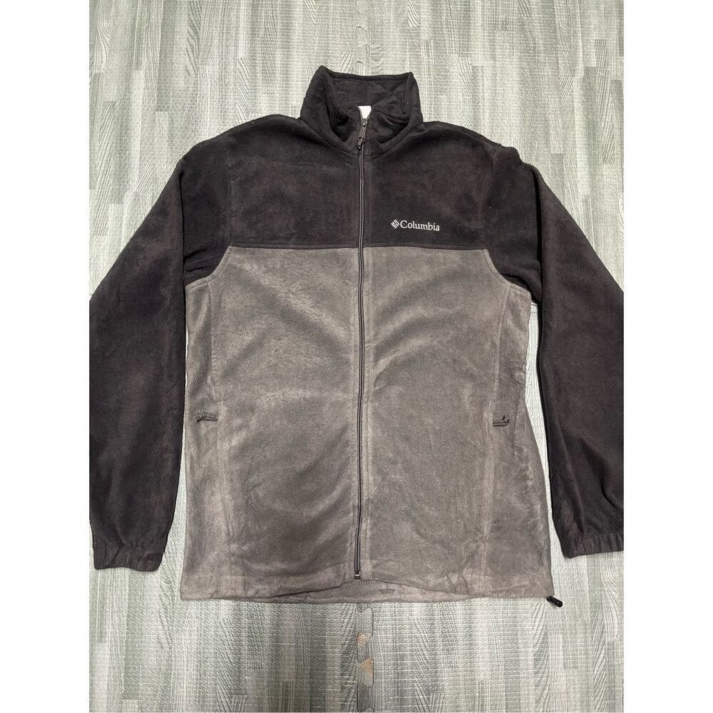 Columbia Full Zip Jacket Men’s Sz S Black/ Gray Fleece